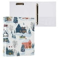 thumbnail image 4 of ALAZA Christmas Snow Scene Hardcover 3 Ring Binder 1.5" Round Rings Interior Pockets Binders Organizer 2 Pack, 4 of 9