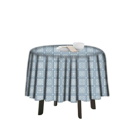 

eloria Geometric Printed Round Table Cloth Resistant Washable Decorative Table Cover for Dining Table