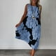 thumbnail image 5 of Vestido de Verano para las Mujeres Cremallera de Impresión Casual sin Mangas, Cuello Redondo Poliéster Spandex para el Uso Diario Y de Primavera, 5 of 5