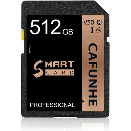 Image of 512GB Memory Card High Speed SD Card 512GB Class 10 SD Memory Cards 512GB for Digital Camera Tablet and Drone Videographers Vloggers