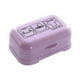 thumbnail image 2 of Jabonera de baño con tapa | Jabonera de plástico con drenaje | Diseño antideslizante y ventilado | Colores blanco, verde y morado | Ideal para viajes, camping y uso doméstico | Jabonera duradera y, 2 of 6