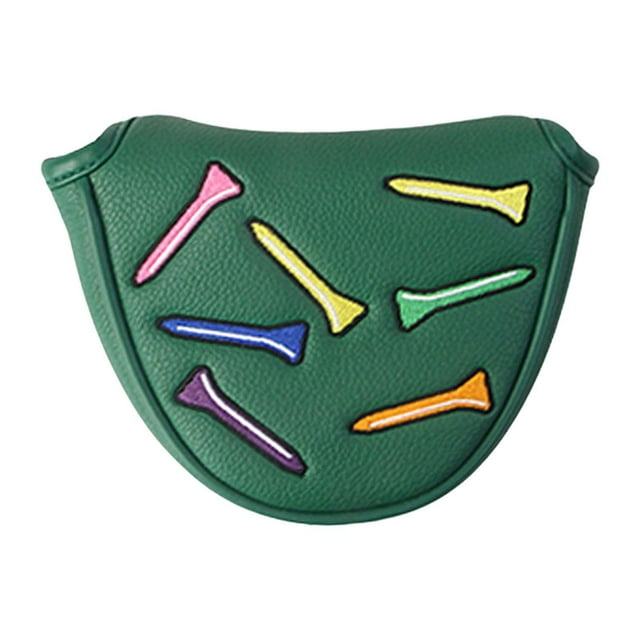 S SERENABLE Golf Mallet Putter Cover Wear Resistant Easy Cleaning Club Cover Green Semicircle