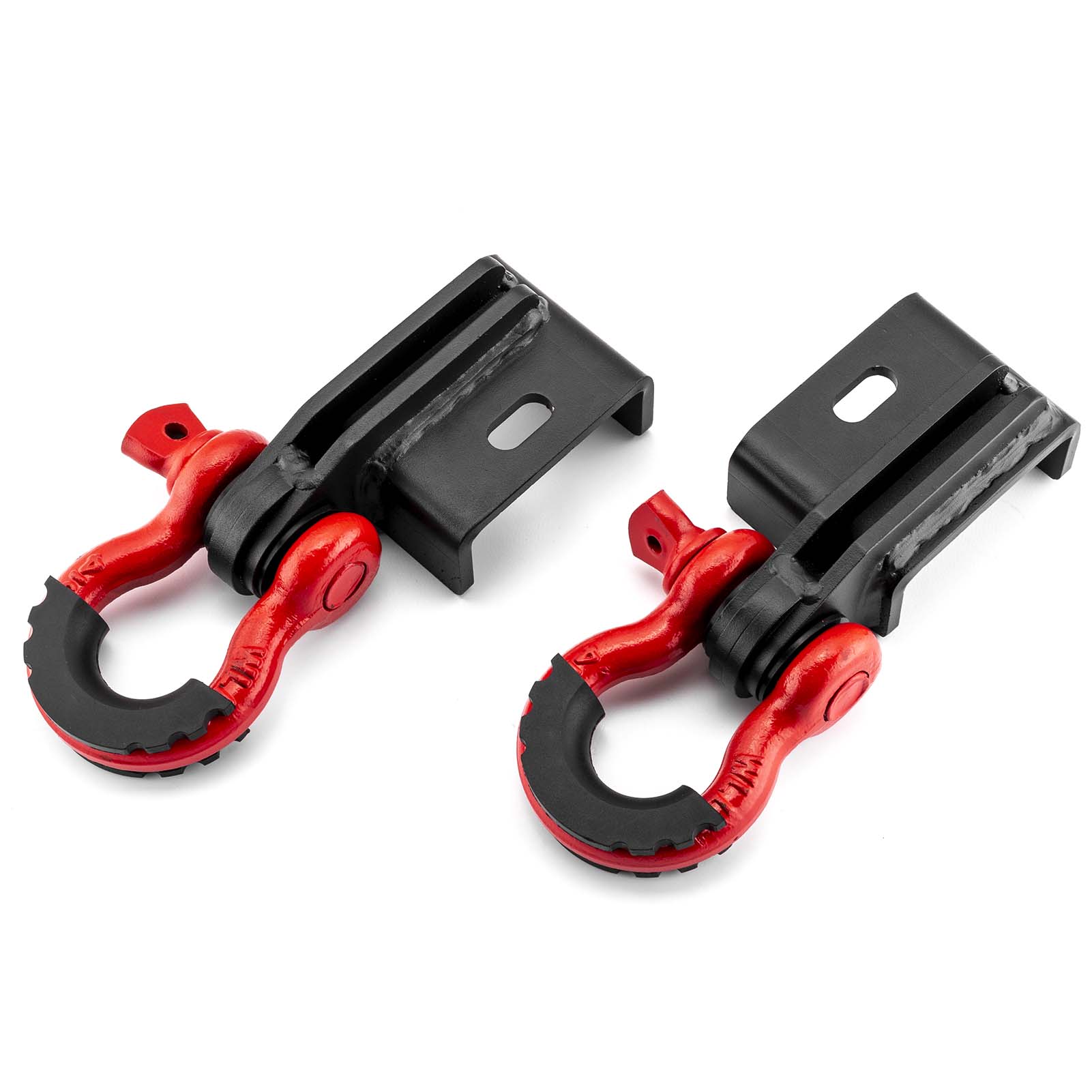 WEISEN Front Bumper Tow Hook Shackle Mount Brackets 3/4" D Ring