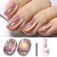 thumbnail image 1 of Esmalte de uñas en gel Double Rhythm Ice Glass Cat Eye, 15 ml, violeta oscuro, 1 of 9