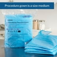 thumbnail image 5 of McKesson Chemotherapy Procedure Gown, Disposable - Full-Back, Waist Tie, AAMI Level 2, Unisex, Non-Sterile - Blue, Size Medium, 41 in L, 30 Count, 5 of 11