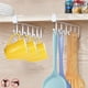 thumbnail image 1 of 2 ganchos para almacenamiento de vasos, utensilios de cocina, corbatas, cinturones y bufandas, soporte para colgar debajo del armario, sin taladrar, color blanco, 1 of 5