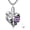 2-feb.-amethyst, variant on Skeleton Urn Necklace for Ashes 925 Sterling Silver Heart Birthstone Skull Urn Pendant Necklaces Memorial Keepsake Cremation Jewelry for Women Men, 20"+2"