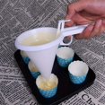 thumbnail image 1 of 1pc Kitchen DIY Convenient Chocolate Candy Funnel Mold White Foodgrade Plastic Pancake Cream Batter Dispenser, Black Small Paper Cup Bakeware Tool, 1 of 5