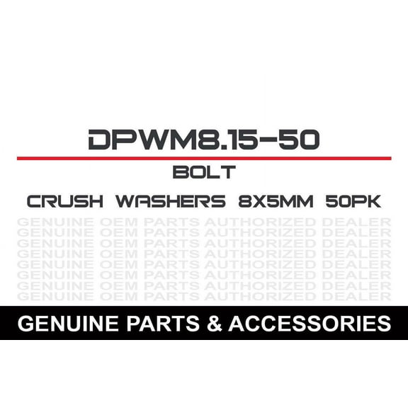 Bolt Motorcycle Accessories Dpwm8.15-50 Alm Crush Wshr 8x15 50/Pk