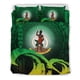 thumbnail image 2 of Vanuatu Juego de Funda Nórdica - Escudo de Vanuatu Onda e Hibisco Verde, 2 of 5