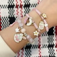 thumbnail image 6 of Wrapables Friendship Beaded Enamel Charm Bracelet, Pink Crown Bunny Crystal Beads, 6 of 7