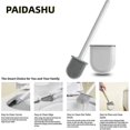 thumbnail image 2 of Toilet Brush,silicone Toilet Brush,with Holder Wall Mounted,with No-slip Long Handle Uick, 2 of 4