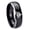 Black 2 Tone Polish Edge, variant on Deathly Hallows Concave Black Tungsten Men Ring 10MM