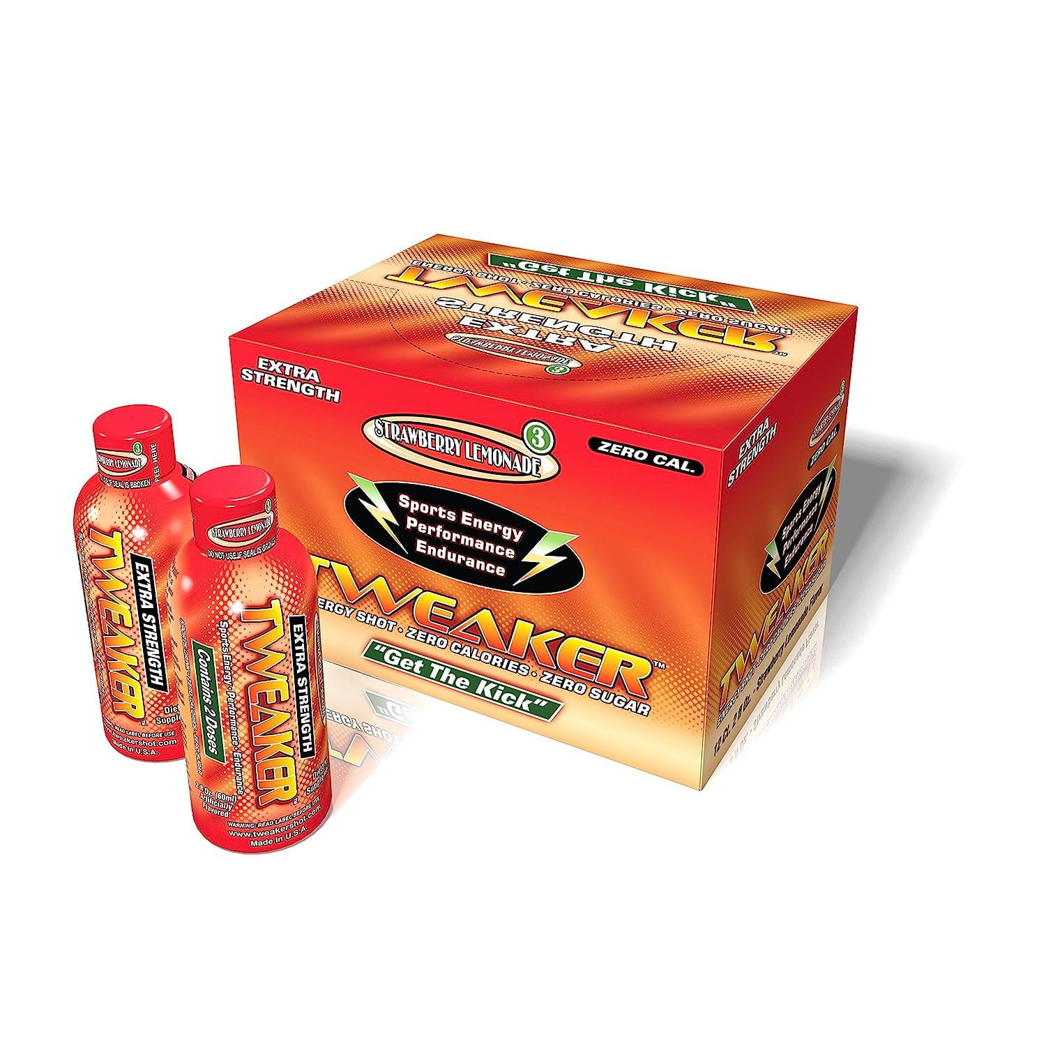 Tweaker Strawberry Lemonade Energy Shot 2oz Singles (12)