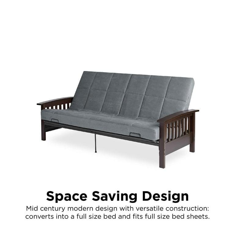 Better Homes Gardens Neo Mission Wood Arm Futon Espresso with 6