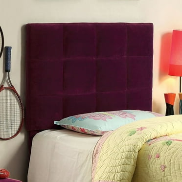 Sherolle Fabric Tufted Twin Headboard, Purple