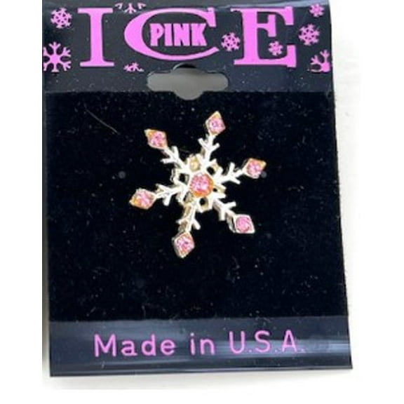 Pink Ice Snowflake Pin