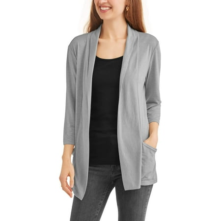 Women's Essential Knit Flyaway Cardigan With Front Pockets