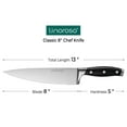 thumbnail image 6 of Linoroso 8 inch Chef Knife Sharp Forged German Carbon Stainless Steel Kitchen Knife with Elegant Gift Box, 6 of 8