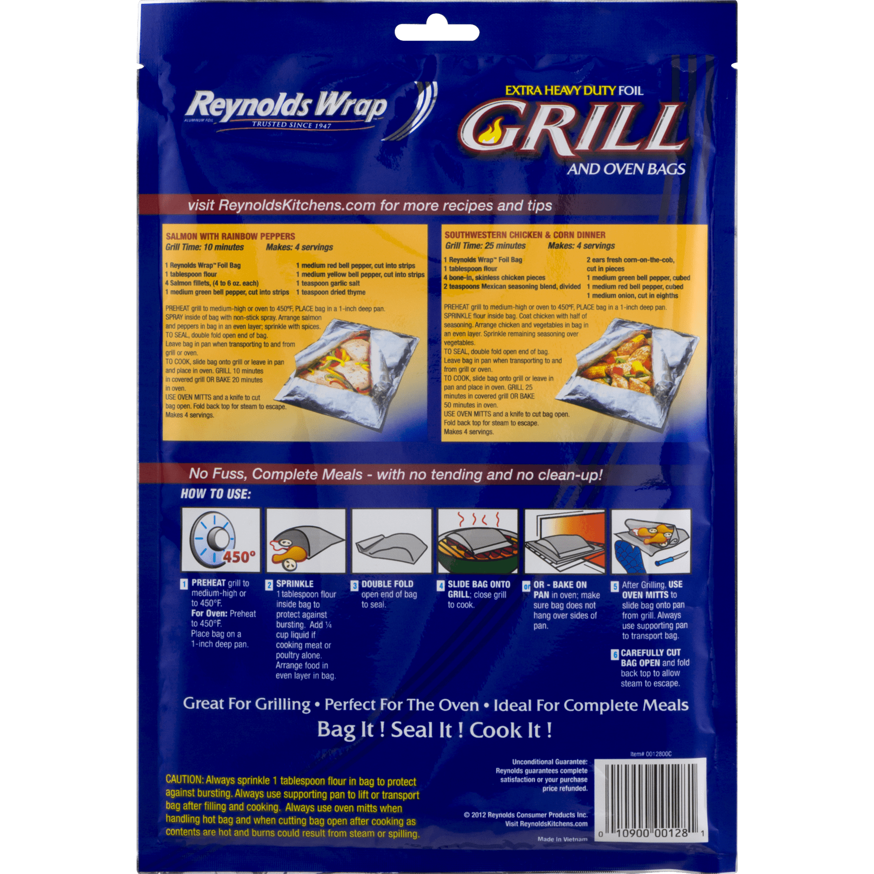 Foil BBQ and Oven Bag 8.75 x 11.75 