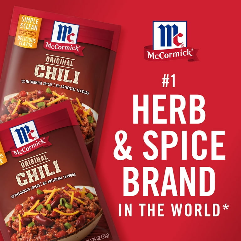 McCormick Chili Seasoning Mix, 1.25 oz Envelope