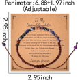 thumbnail image 2 of Granddaughter Daughter Birthday Chrismas Gifts for Women Natural Stone Braided Bracelet for Sister Inspirational Gifts, 2 of 7