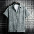 thumbnail image 2 of Polo Shirts for Men Summer Tee Shirts Men Long Sleeve Compression Shirt Clothes Trendy M T Shirt Medium Tee Older Tops Long Sleeve Short Workout Loose Turtleneck Mens Grey 3XL, 2 of 8