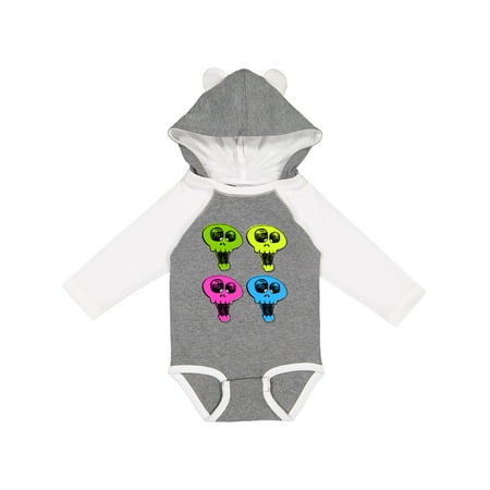 

Inktastic Bright and happy skulls Gift Baby Boy or Baby Girl Long Sleeve Bodysuit