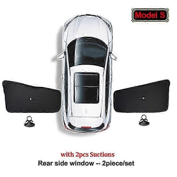 Car Sun Shade for Tesla Model 3 Y X S 2017-2023 Front Side Window Custom Sunshade Cover with Suction Rear Windshield Accessories
