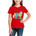 thumbnail image 5 of Amidoa Shirts Girls Short Sleeve Summer Pullover Graphic T Shirts Casual Crewneck Girls Tops Basic Tees,Red,5-6 Years, 5 of 5