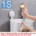 thumbnail image 3 of Estante de ducha Sin perforación Desmontable Baño Ducha Caddy Cesta de almacenamiento para champú Acondicionador Afeitadoras Jabón - Blanco Adepaton QH-223, 3 of 9