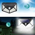 thumbnail image 1 of Luces solares 100 LED Luz solar con sensor de movimiento 3 modos de ajuste Ángulo de inducción de 120 grados PIR Lámpara de pared impermeable Lámpara de calle para jardín al Anggrek Otros, 1 of 8