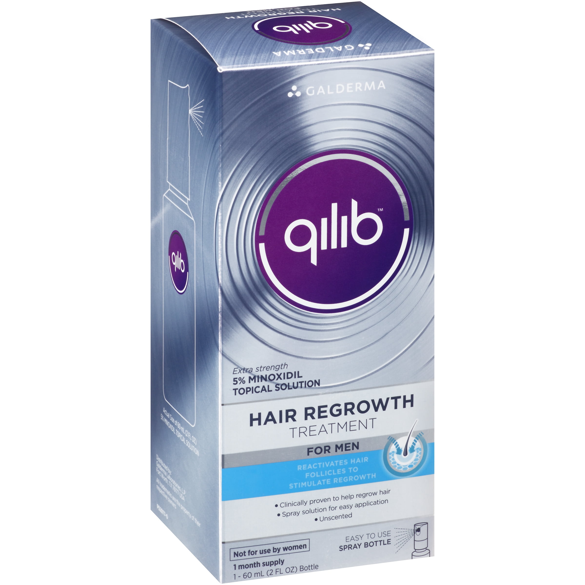 Qilib Hair Regrowth Treatment For Men, 2 Oz - Walmart.com