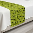 thumbnail image 2 of Lizards Bed Runner, Slender Shapes of Reptiles with Polka Dots Crawling Silhouettes, Decorative Accent Bedding Scarf for Hotels Homes and Guestrooms, Twin, Apple Green and Charcoal Grey, by Ambesonne, 2 of 2