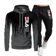 thumbnail image 5 of Traje con capucha de marca de alta calidad para otoño e invierno, Sudadera con capucha de moda de ocio para hombre, pantalones de marca, traje informal para correr, ropa deportiva, sudadera, 5 of 5