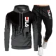 thumbnail image 4 of Traje con capucha de marca de alta calidad para otoño e invierno, Sudadera con capucha de moda de ocio para hombre, pantalones de marca, traje informal para correr, ropa deportiva, sudadera, 4 of 4