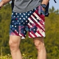 thumbnail image 3 of LONKITO Mens Shorts Elastic Waist Lightweight Running Shorts with Pockets for Independence Day, Size S, 3 of 6