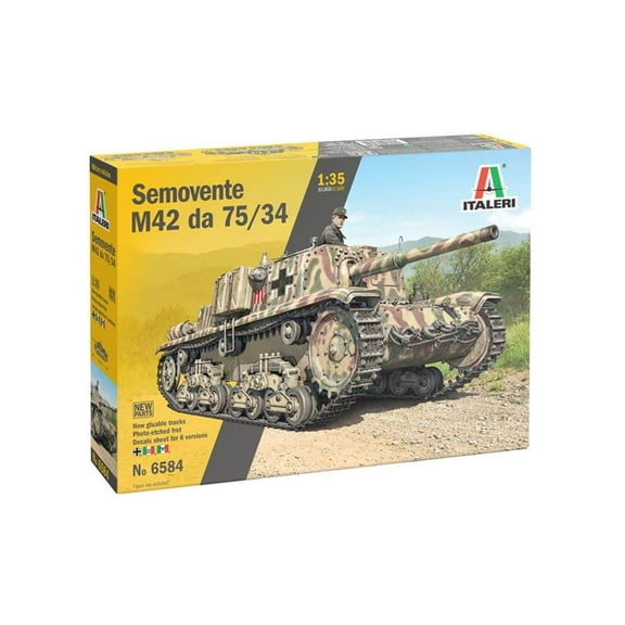 Italeri IT6584 6584 Self Propelled M42 75/34, Scale 1:35, Plastic Kit, Modeling