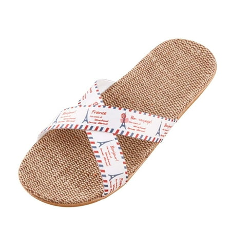 

Dyfzdhu Slippers For Fashion Ladies Women Breathable Bohemia Beach Slip On Shoes Casual Sandals