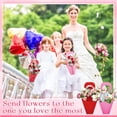 thumbnail image 5 of 96 Pcs Valentine's Day Floral Boxes Bulk with Handle Pink Red Flower Gift Bags Florist Gift Packaging Arrangements Bouquet Holder for Birthday Wedding Mother's Day Bridal Party Decor, 5 of 6