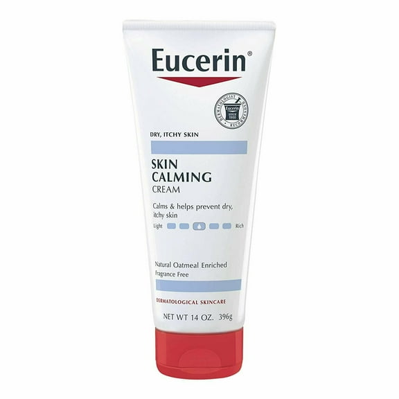 Eucerin Skin Calming, Fragrance-Free Creme 8 oz (Pack of 2)