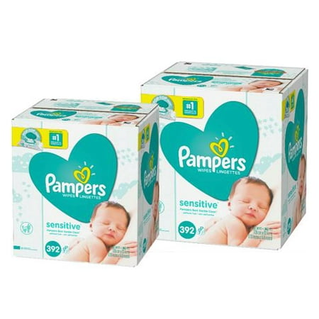 Pampers Baby Wipes, Sensitive, 14X Pop-Top Packs, 784