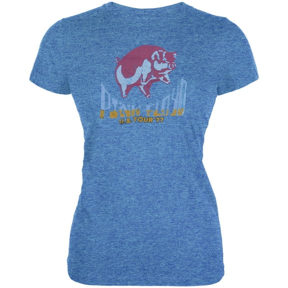 Pink Floyd Women's Juniors Pig Short Sleeve T Shirt