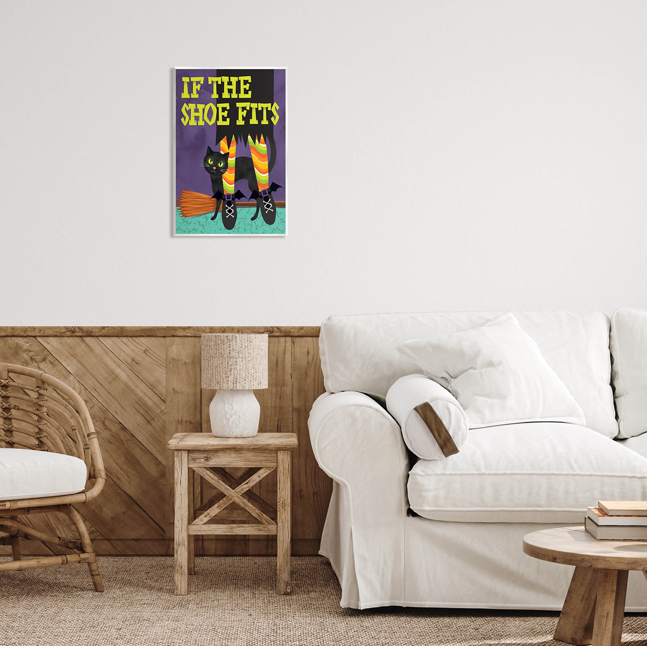 Stupell Industries If The Shoe Fits Witch Graphic Art Unframed Art Print Wall Art, Design by Linda Birtel