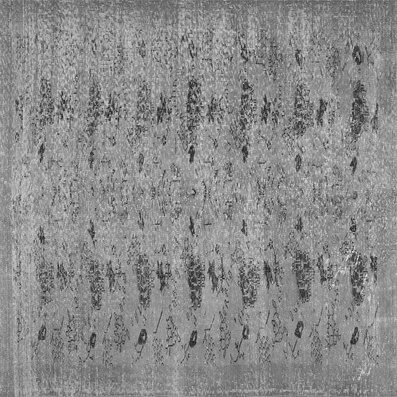 Ahgly Company Indoor Square Abstract Gray Contemporary Area Rugs, 3' Square