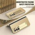 thumbnail image 5 of Case for Samsung Galaxy Z Fold 7, Anti-Scratch Shockproof Plating PC + PU Leather Ultra Slim, with Screen Protector Full Body Protection Case Cover for Samsung Galaxy Z Fold 7, Gold, 5 of 7