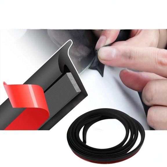 16.4ft T/H Type Universal Self-Adhesive Car Roof Weatherstrip Trim,Windshield Rubber Weatherstrip,Rubber Edge Protection Strip