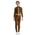 thumbnail image 2 of TiaoBug Kids Girls Gymnastics Sports Jumpsuit Full Length Yoga Acrobatics Practice Athletic Tank Bodysuit Dusty Pink 16, 2 of 7