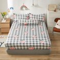 thumbnail image 1 of Fitted Sheet With Elastic Band Plaid Polygon Pattern Gothic Bedding Sheets Luxury Bedspreads For Double Bed 120x200cm, 1 of 1