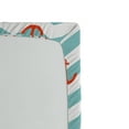 thumbnail image 2 of Ambesonne Marine Fitted Sheet, Pattern Anchor Stripe, Queen Size, Turquoise Red, 2 of 2
